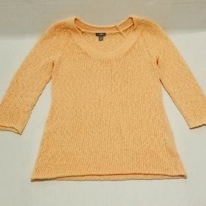 J. Jill Crochet Scoop Neck Sweater